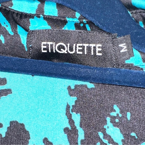 Etiquette-Long Sleeve Printed Button Down Dress - Picture 8 of 8